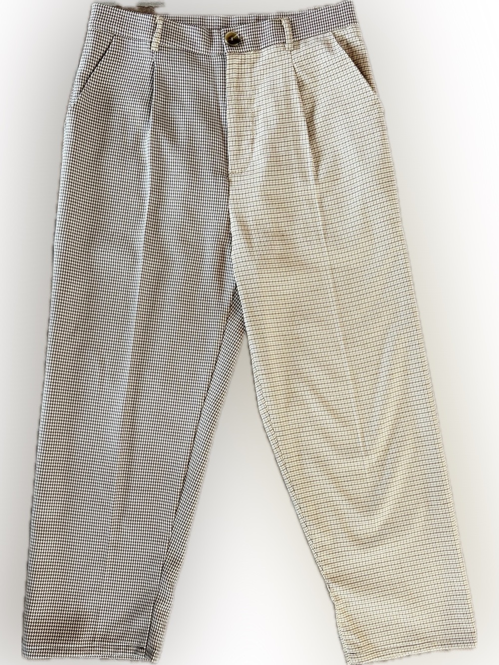 Reclaimed Vintage Two-Tone Dress Pants - Brown & Cream